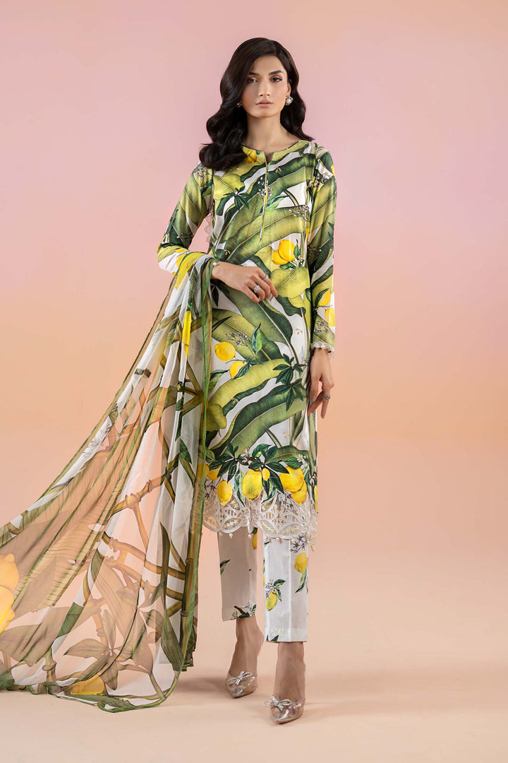 3 Piece Printed Lawn Suit | MPS-2503-A Stitched MS2503A-SML-00A