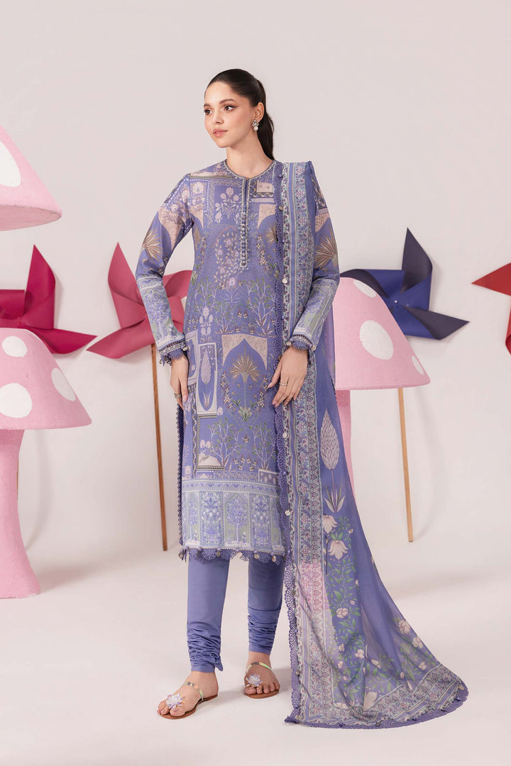 3 Pc Unstitched Embroidered Lawn Suit m-basic New Arrivals Unstitched MBSV11B-999-PRP
