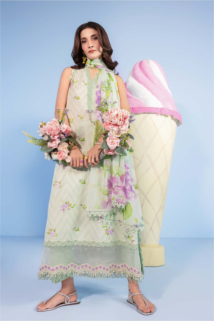 3 Pc Unstitched Embroidered Lawn Suit m-basic New Arrivals Unstitched MBSV15B-999-MIT