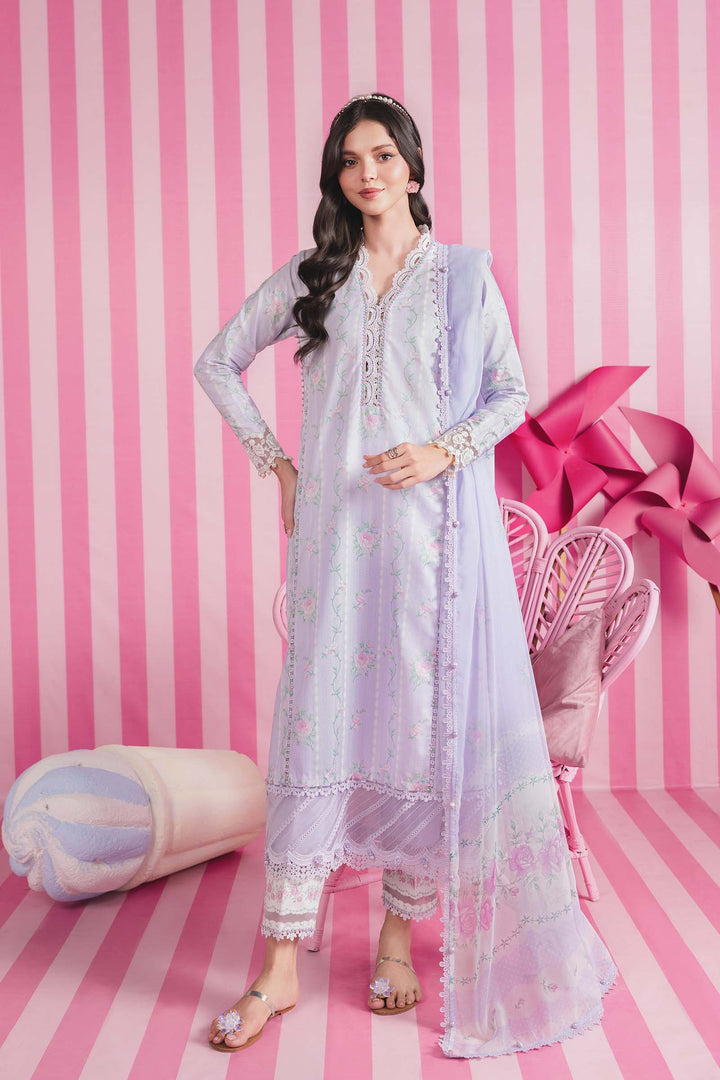 3 Pc Unstitched Embroidered Lawn Suit m-basic New Arrivals Unstitched MBSV02B-999-LIA