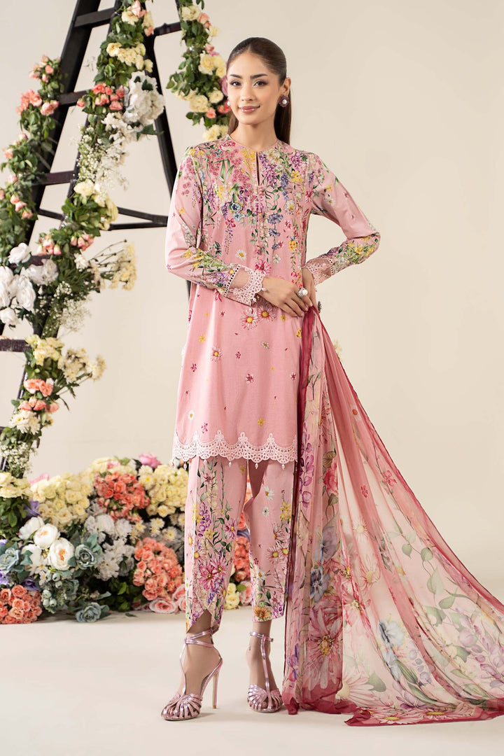 3 Piece Embroidered Lawn Suit | MPS-2603-B Stitched MS2603B-SML-00B