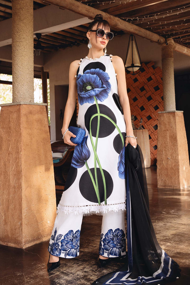 3 Piece Unstitched Embroidered Lawn Suit M.Prints MPA2913-999-00A