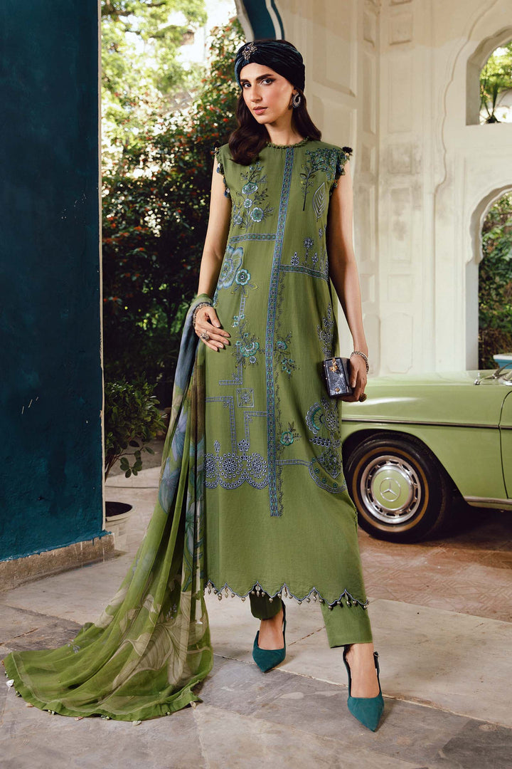 3 Piece Unstitched Embroidered Cambric Suit | MPT-2701-A M.Prints MPA2701-999-00A