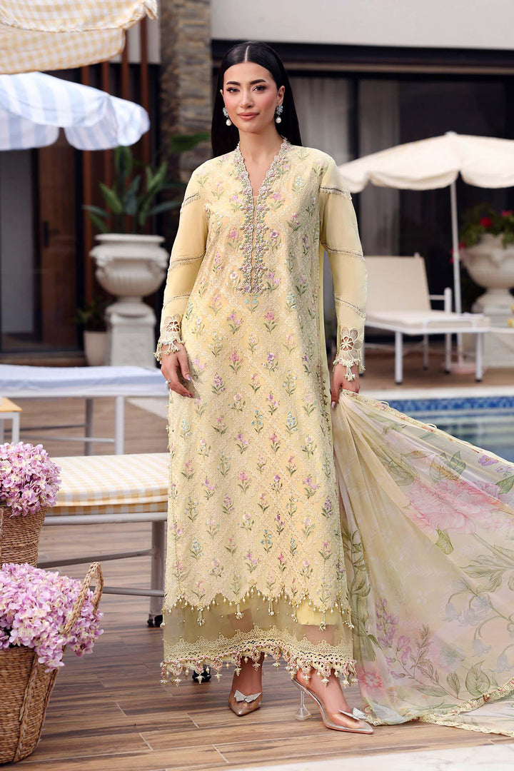 3 Piece Unstitched Embroidered Lawn Suit Eid Collection MPA3001-999-00A