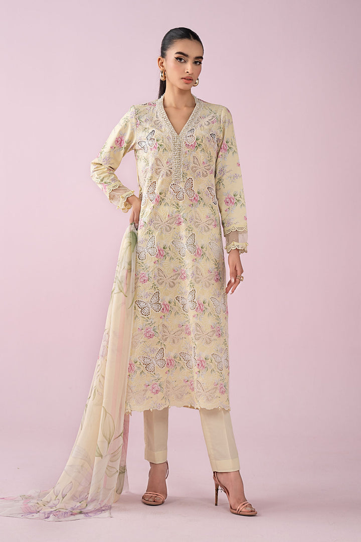 3 Piece Embroidered Lawn Suit p-stock MS2901B-SML-00B