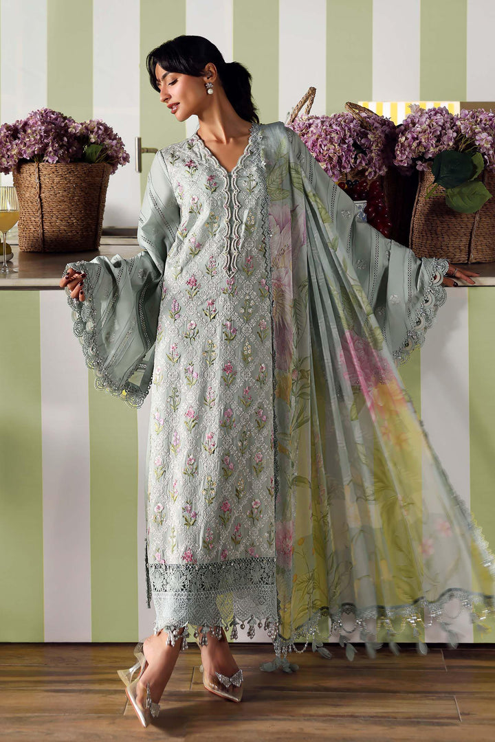 3 Piece Unstitched Embroidered Lawn Suit Eid Collection MPB3001-999-00B