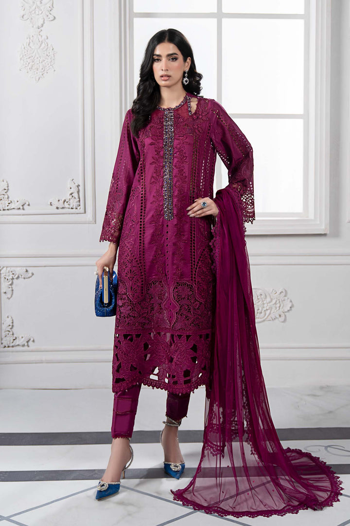 3 Piece Embroidered Lawn Suit | DS-2502-B Stitched DS2502B-SML-00B