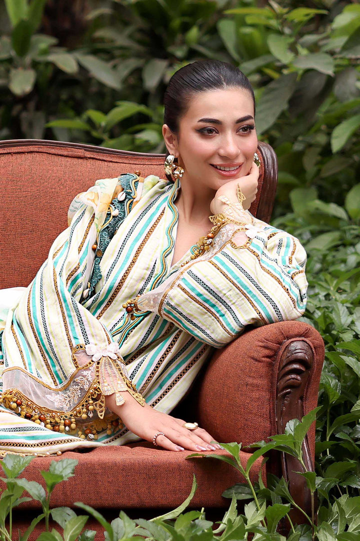 3 Piece Unstitched Embroidered Jacquard Suit Eid Collection MPB3002-999-00B