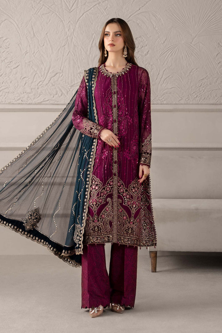 3 Piece Embroidered Chiffon Suit | MCS-25-102 Stitched MCS2502-SML-MGT