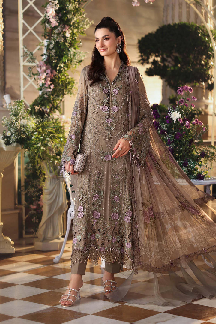 3 Piece Unstitched Embroidered Chiffon Suit Chiffon MPC2602-999-MMB