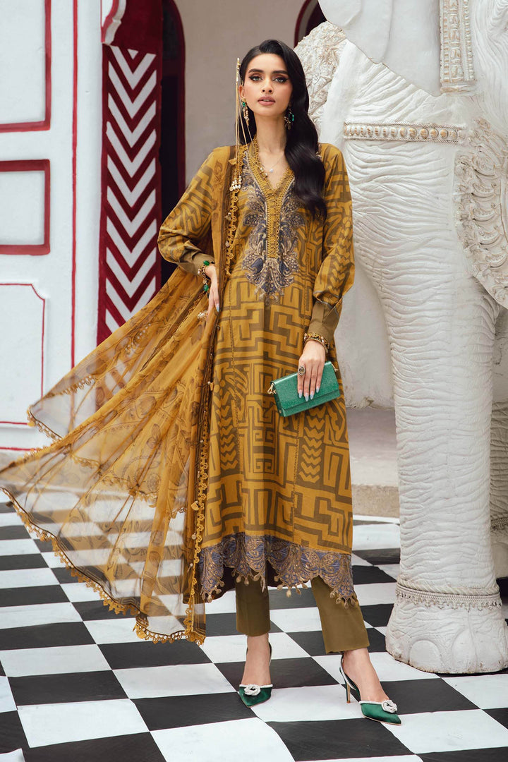 3 Piece Unstitched Embroidered Cambric Suit | MPT-2703-A M.Prints MPA2703-999-00A