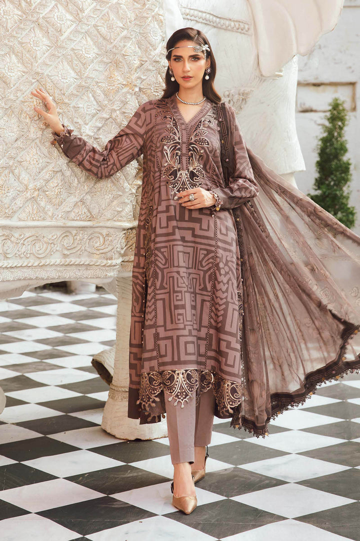 3 Piece Unstitched Embroidered Cambric Suit | MPT-2703-B M.Prints MPB2703-999-00B