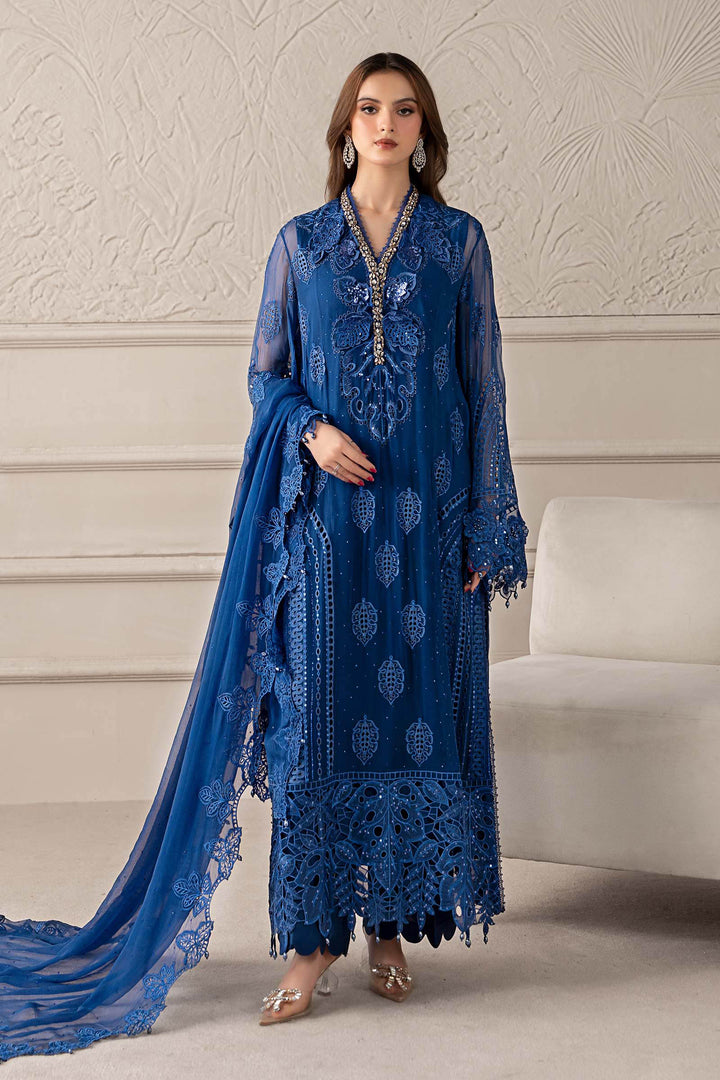 3 Piece Embroidered Chiffon Suit | MCS-25-103 Stitched MCS2503-SML-CBL
