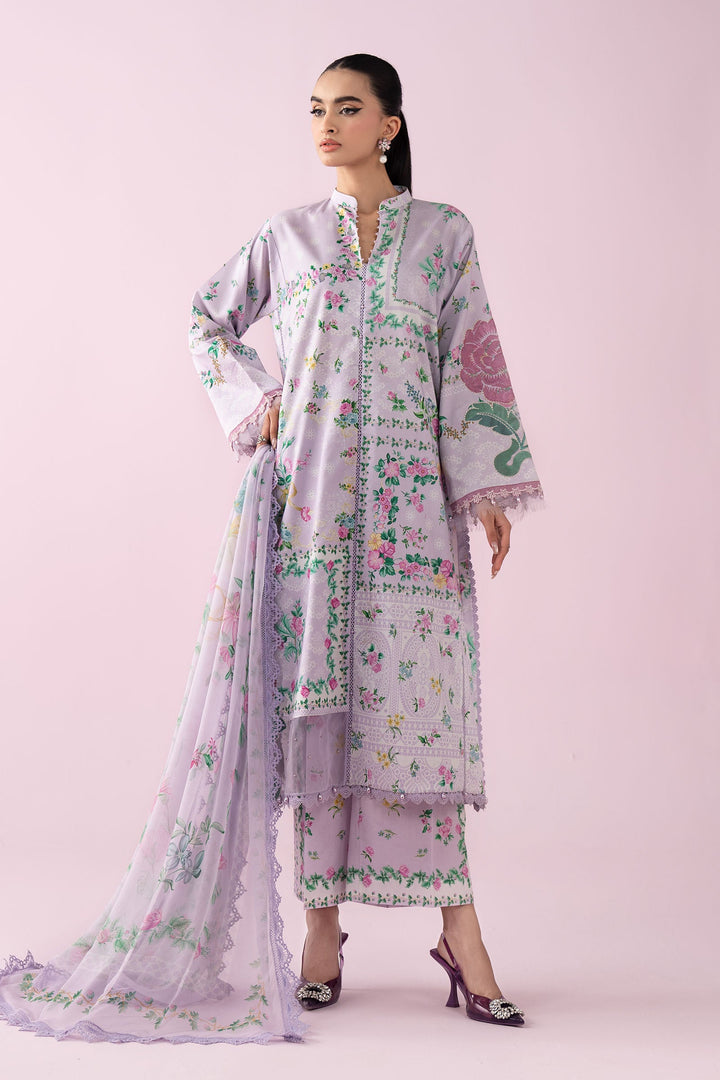 3 Piece Embroidered Lawn Suit Stitched MS2904A-SML-00A