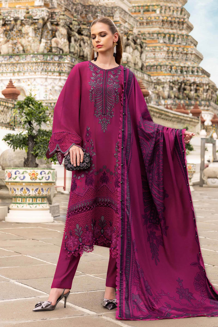 3 Piece Unstitched Embroidered Twill Linen Suit M.Prints MPB2804-999-00B