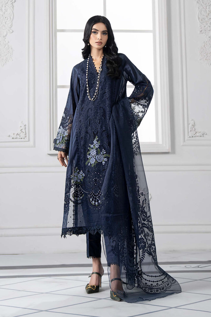 3 Piece Embroidered Lawn Suit | DS-2504-B Stitched DS2504B-SML-00B