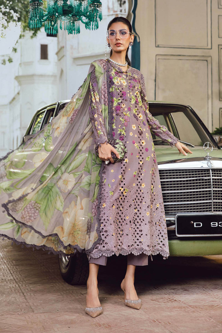 3 Piece Unstitched Embroidered Cambric Suit | MPT-2706-B M.Prints MPB2706-999-00B