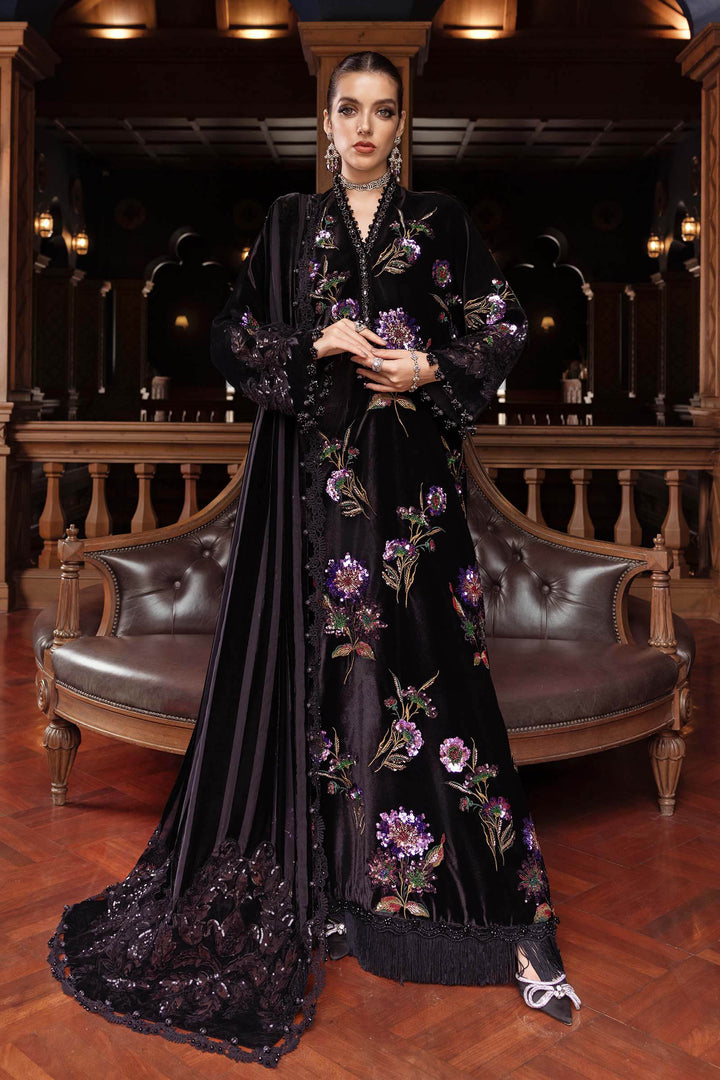 3 Piece Unstitched Embroidered Velvet Suit Unstitched Fabrics WL01306-999-BDP