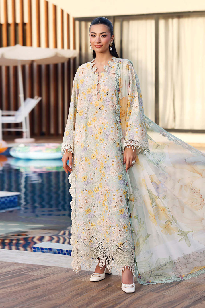 3 Piece Unstitched Embroidered Lawn Suit Eid Collection MPA3007-999-00A