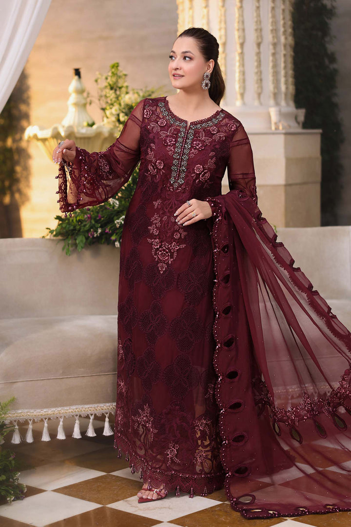 3 Piece Unstitched Embroidered Chiffon Suit Chiffon MPC2608-999-BDY