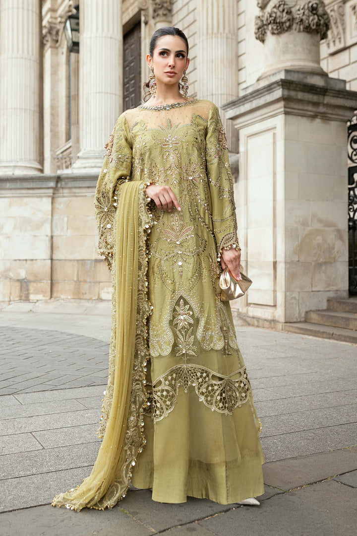 3 Piece Unstitched Embroidered Raw Silk Suit Soiree WF00908-999-OGN