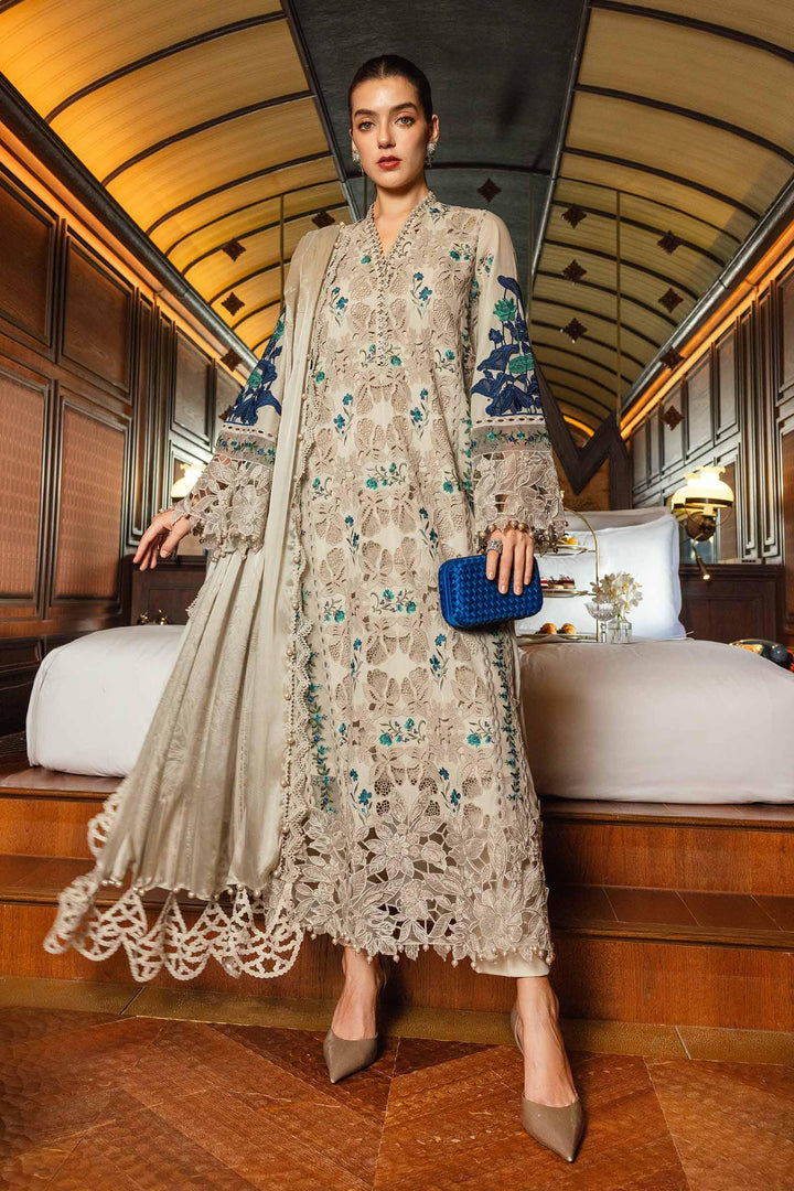 3 Piece Unstitched Embroidered Lawn Suit Lawn EL02608-999-COF