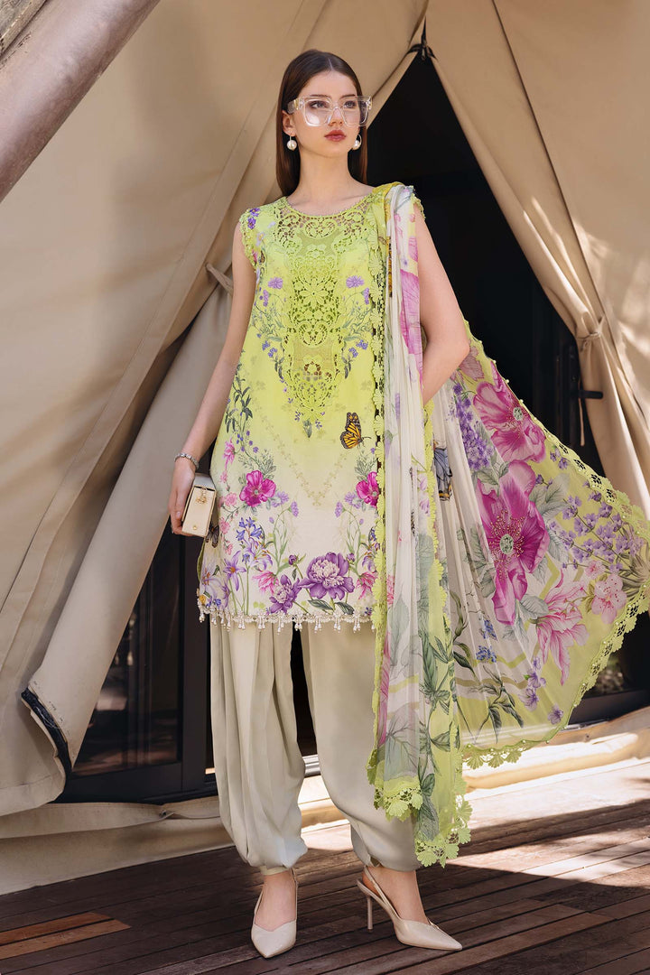 3 Piece Unstitched Embroidered Lawn Suit M.Prints MPA2909-999-00A