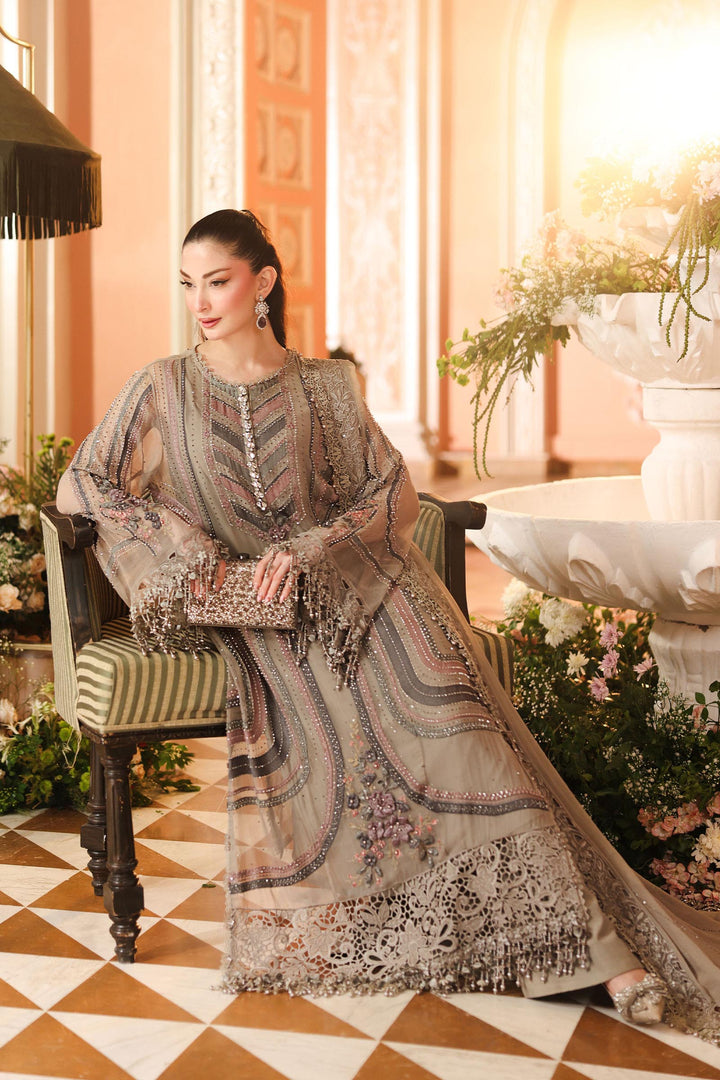 3 Piece Unstitched Embroidered Chiffon Suit Chiffon MP26012-999-AUG