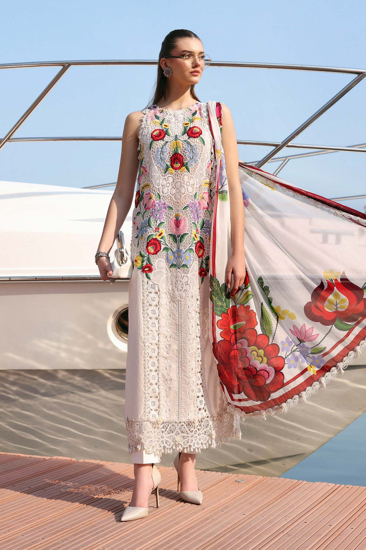 3 Piece Unstitched Embroidered Jacquard Lawn Suit p-stock D02610A-999-00A