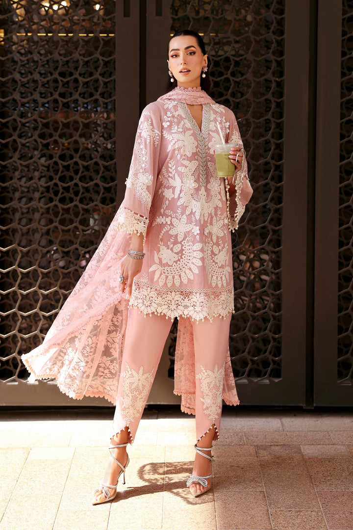 3 Piece Unstitched Embroidered Lawn Karandi Suit Lawn D02603A-999-00A
