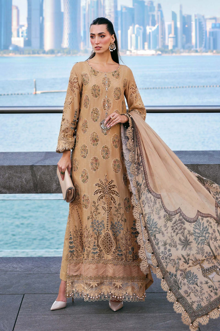 3 Piece Unstitched Embroidered Jacquard Lawn Suit Lawn D02605A-999-00A