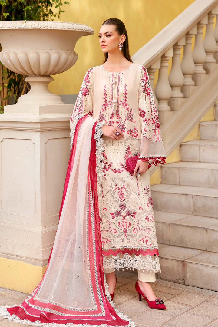 3 Piece Unstitched Embroidered Jacquard Lawn Suit Lawn D02609A-999-00A
