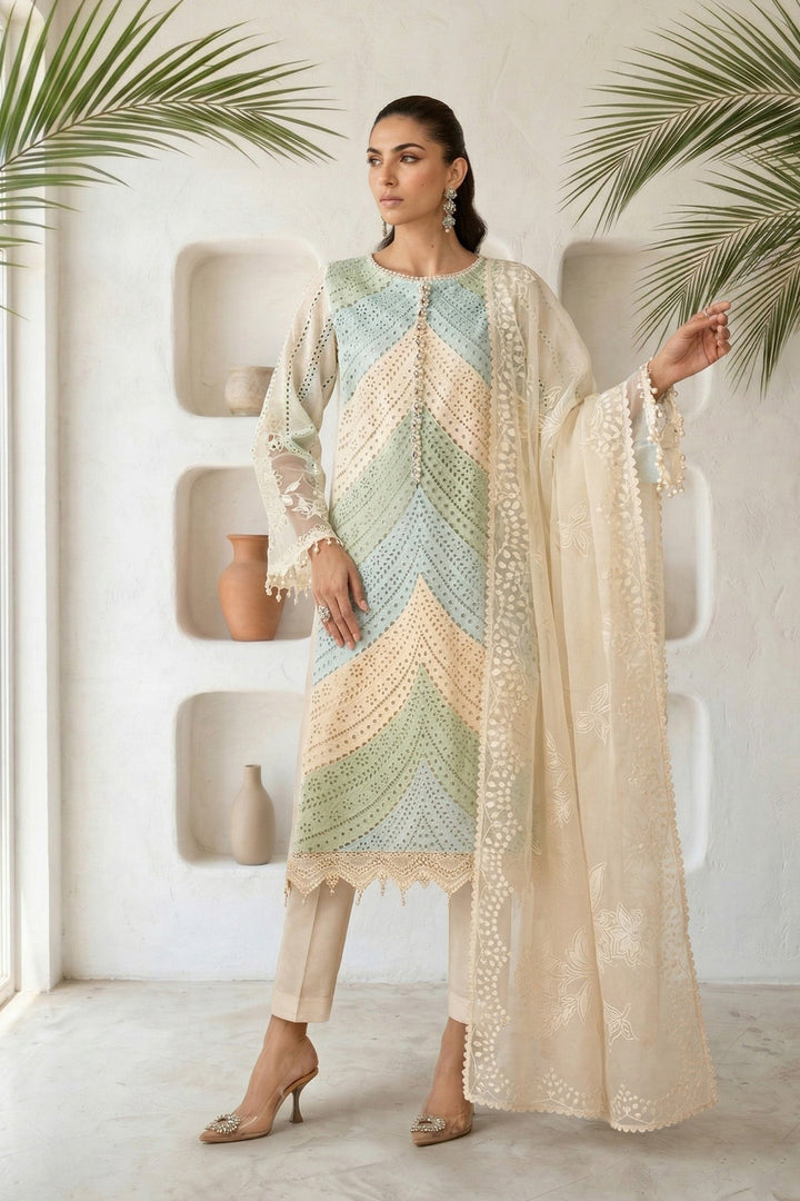 3 Piece Embroidered Lawn Suit Eid Collection DS2612A-SML-00A