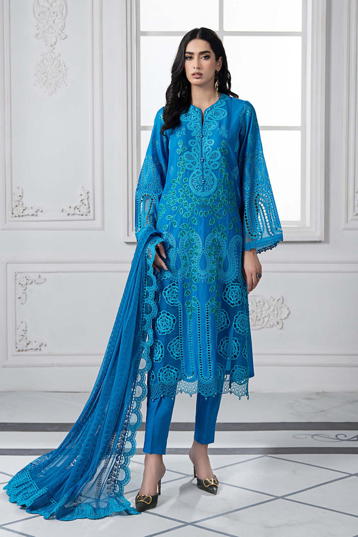 3 Piece Embroidered Lawn Suit | DS-2503-B Stitched DS2503B-SML-00B
