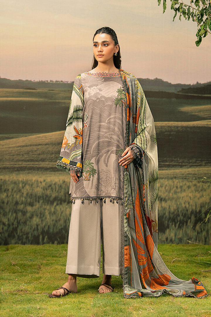 3 Pc Unstitched Embroidered Arabic Lawn Suit | MB-PFUS25-06B m-basic New Arrivals Unstitched MBF2506B-999-COF