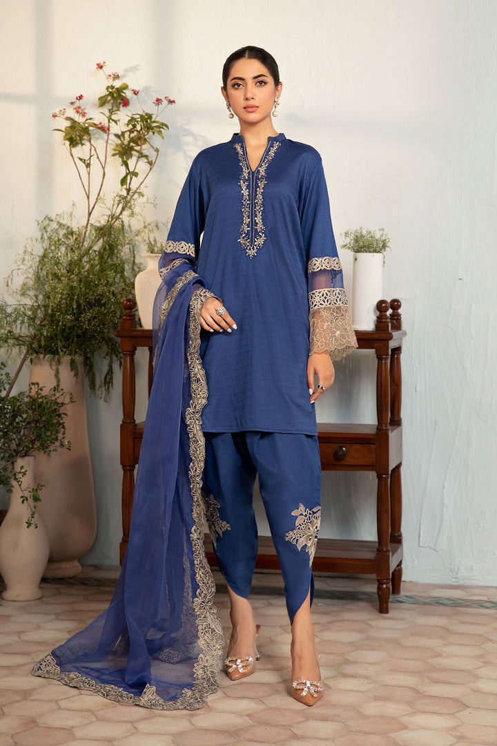 Suit Blue DW-EA23-37 Luxury Pret DWEA037-ESM-BLU