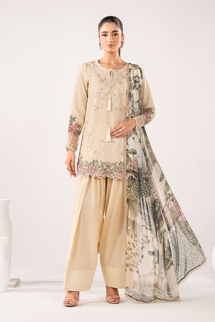3 Piece Embroidered Dobby Lawn Suit Eid Collection DWA2651-ESM-OFW