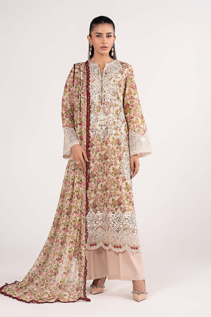 3 Piece Embroidered Lawn Suit Eid Collection DW26140-ESM-PNK