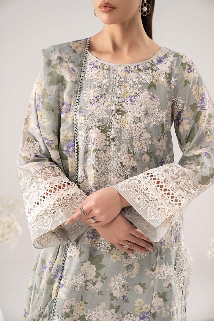 3 Piece Embroidered Dobby Lawn Suit Luxury Pret DWE2615-ESM-GRN