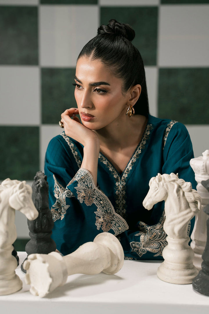 3 Piece Embroidered Dobby Lawn Suit Luxury Pret DWE2620-ESM-TEL