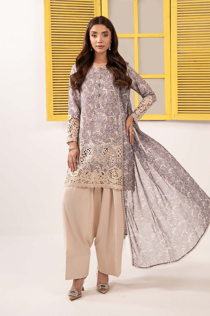 3 Piece Embroidered Silk Suit Luxury Pret DWE2638-ESM-OFW