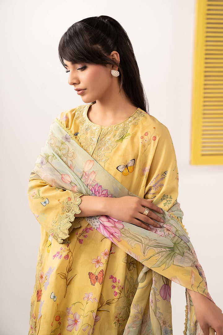 3 Piece Embroidered Lawn Suit Luxury Pret DWE2649-ESM-YLW