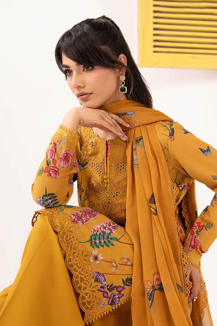 3 Piece Embroidered Lawn Suit Luxury Pret DWE2654-ESM-YLW
