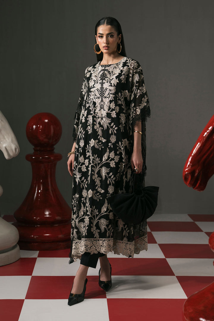 3 Piece Embroidered Cotton Net Suit Luxury Pret DWE2603-ESM-BLK