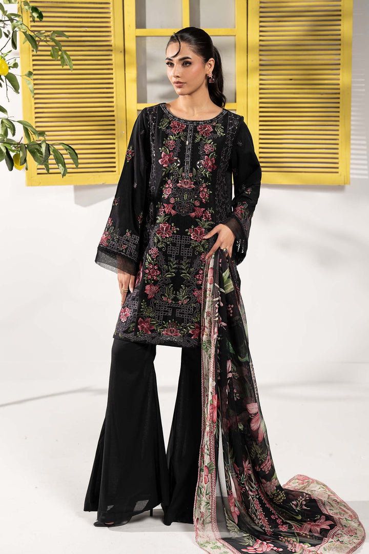 3 Piece Embroidered Dobby Lawn Suit Luxury Pret DWE2610-ESM-BLK