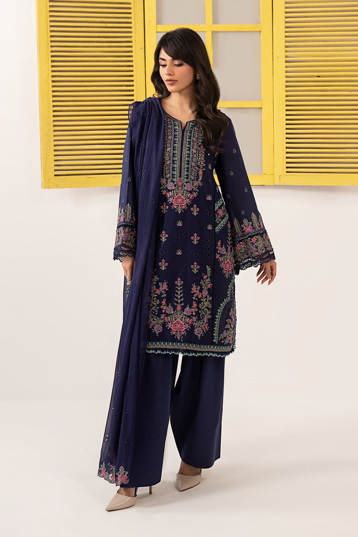 3 Piece Embroidered Dobby Lawn Suit Luxury Pret DWE2624-ESM-BLU