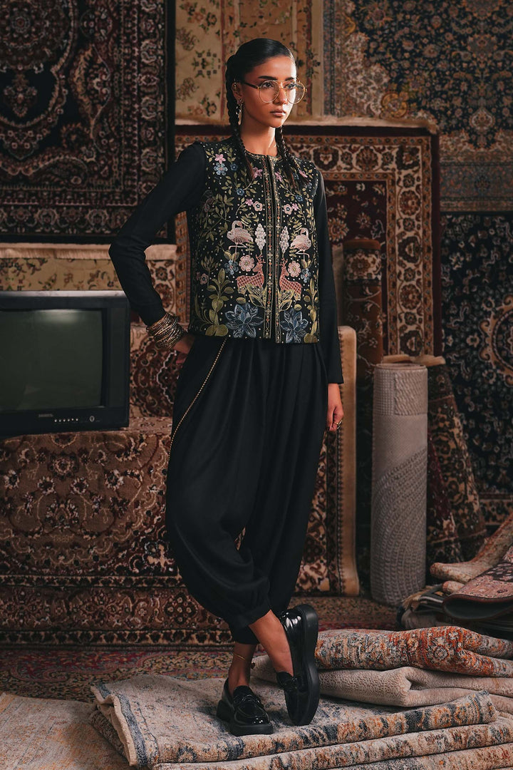 3 Piece Embroidered Khaddar Suit Luxury Pret DWW2581-ESM-BLK