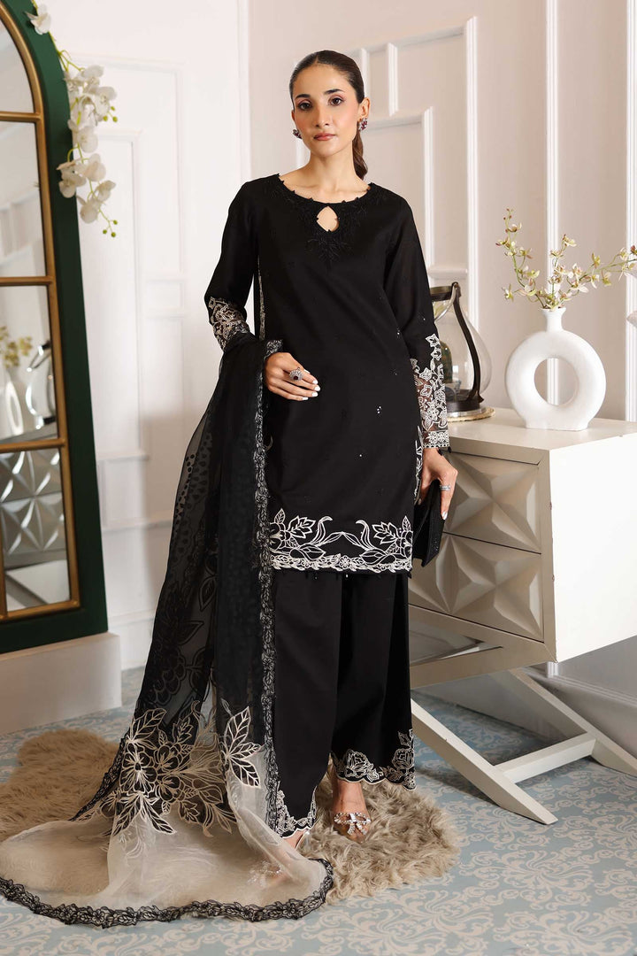 3 Piece Embroidered Dobby Suit Luxury Pret DWA2567-ESM-BLK