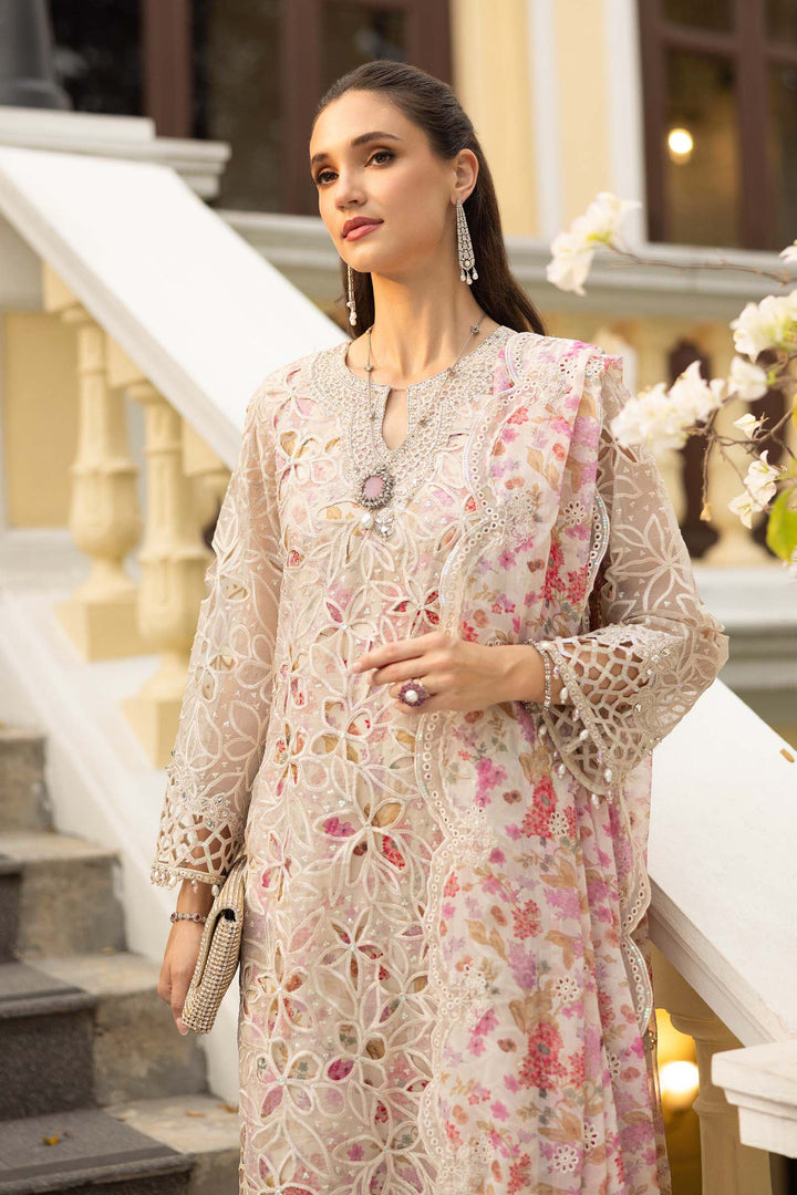 3 Piece Embroidered Organza Suit Luxury Formals SFE2603-ESM-OFW