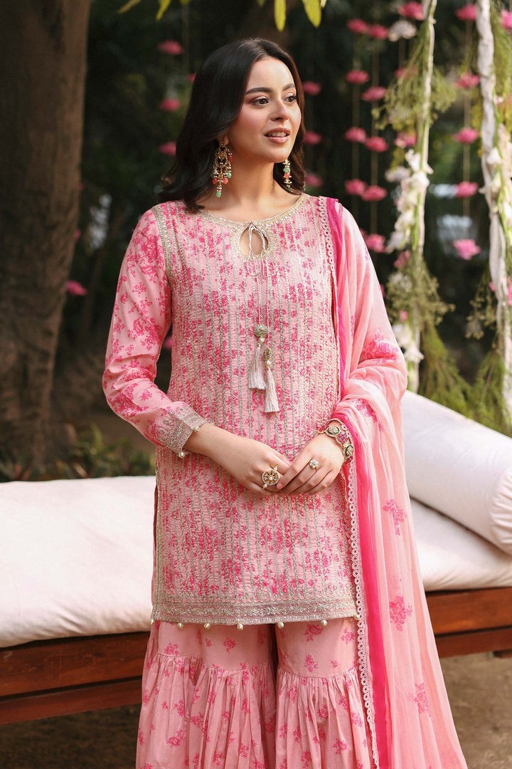 3 Piece Embroidered Lawn Suit Luxury Pret DW26200-ESM-PNK
